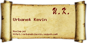 Urbanek Kevin névjegykártya